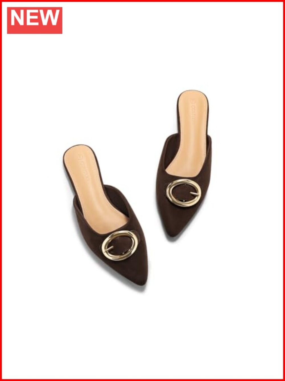 Womens Mules Flats Closed Pointed Toe Slip On Slides Summer Dress Shoes